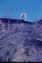 Looking up the bluff at the Stearns' Chimney